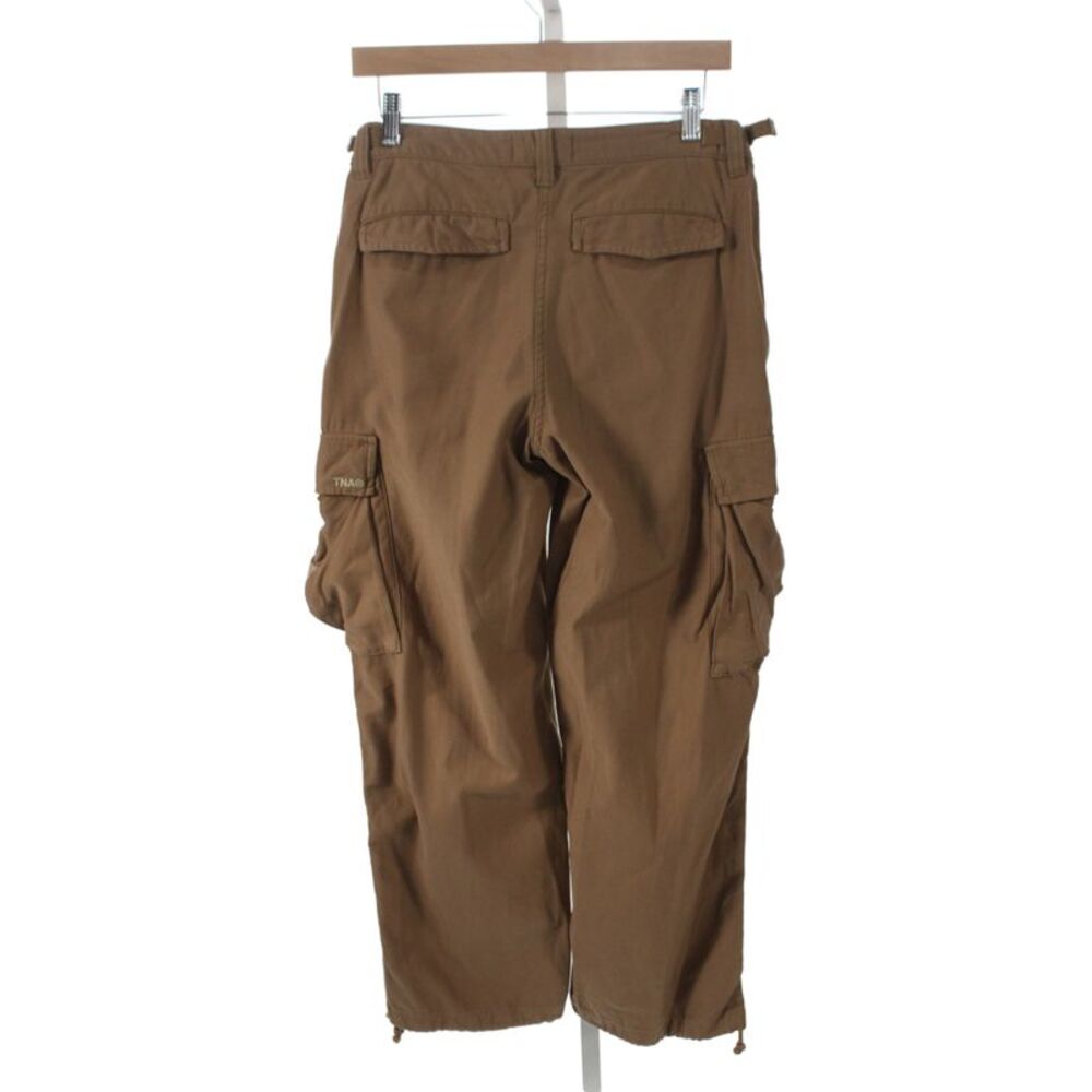 TNA Womens Cargo Pants Brown 100% Cotton Button Inseam 30 Military Size 4 - Picture 3 of 7